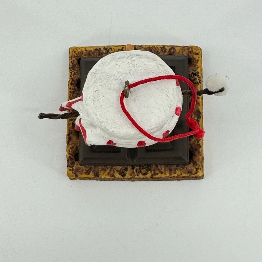 Vtg The Original Smores Marshmallow Snowman Ornament Midwest Christmas Hot Cocoa